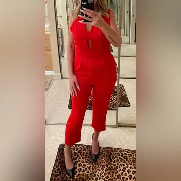 SIENNA SKY red crop jumper Size medium - Picture 1 of 11